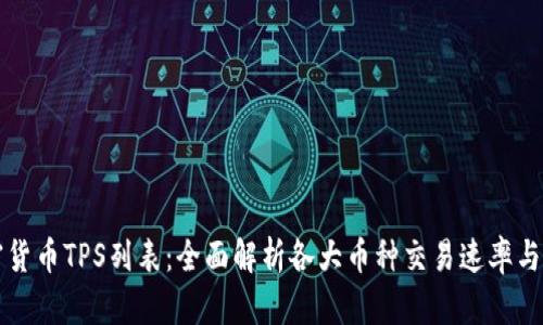 加密货币TPS列表：全面解析各大币种交易速率与潜力